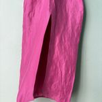 NEW Rasario Dress Pink Linen Crystal Buckle Midi Cocktail Shift Dress Size US 4 Photo 6