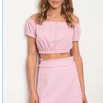 Honey Punch Pink Gingham Top And Skirt Set Photo 0