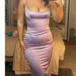 House Of CB  Helena Satin Trim Midi Dress in Orchid Size Small Photo 14