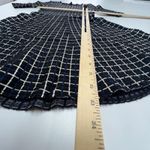 Topshop  Dress Womens‎ US 2 UK 6 EUR 34 Navy Blue White Grid Knit Flare Sleeve Photo 7