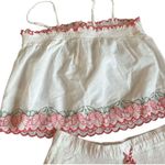 Joie NWT  Strawberry Embroidered Pajama Set Photo 2