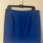 J.Crew Women's Size 12 Blue Wool Blend A-Line Mini Skirt Lined Zip Closure Photo 0