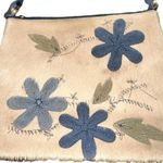 Preston & York  suede and fur purse with floral pattern Photo 1