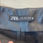 ZARA  black  Leather Pants Photo 2