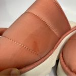 Maeve Anthropologie puffy platform slippers mules peach white women’s size 8-9 Photo 3
