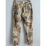 Chico's Chico’s Design Pants Women’s Size M Jeans Beige Tribal Casual Artistic‎ Western Photo 4