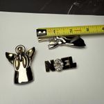 Angel / Noel Christmas Holiday Lot Of 3 Brooch Pin Angels 1 LC Gold Photo 11
