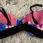 Victoria's Secret Victoria’s Secret PINK Blue Floral T Shirt Lightly Lined Bra 32D Photo 1