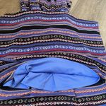 Lorena Rose sleeveless maxi dress Boho lined tie belt colorful women’s size S Blue Photo 8