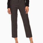Kate Spade Diamond Jacquard Cigarette Pants 00 Mid Rise Straight Leg Cropped Photo 0
