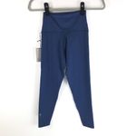 NWT E & R Sport Electric & Rose Women's Blue High Rise Cropped Leggings Size XS Photo 1