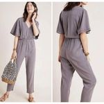 Cloth & Stone Anthropologie Gray Jumpsuit Medium Boho Capsule Formal Work Scandigirl‎ Preppy Photo 2