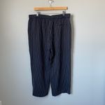 Eileen Fisher  Navy Pinstripe Wide Leg Dress Pants Size Women's Large Photo 1