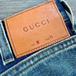 Gucci Butterfly Embroidered Denim Jeans Photo 5