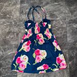 Abercrombie & Fitch Navy Blue And Pink Floral Dress Size Large Photo 1