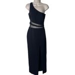 Likely  Nolita Mesh One-Shoulder Midi-Dress in Black sz 0 Photo 1