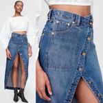 Gap x Cult Gaia Asymmetrical Denim Maxi Skirt Indigo Size 29 US 8 New with tags Blue Photo 1