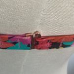 Shade & Shore  bikini top Barbie Pink floral ruched pad halter swimwear New 34B Photo 3