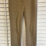 New York & Co. Stretch Tan And Black Polka Dot Dress Pants Size 8 Photo 0
