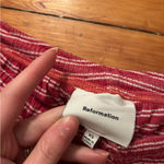 Reformation  Olina Red Striped Lounge Knit Wide Leg Pants hemmed xS Photo 4