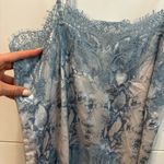Storia  Blue Snakeskin Lace Top Photo 5