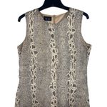 VTG Stunt 100% Silk Dress Women’s M Snakeskin Animal Print Sleeveless Dress Tan Size M Photo 1