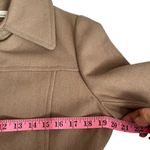 Kenneth Cole NY Womens Single Breasted Large Button Tan Wool Blend Peacoat Sz 10 Photo 12