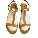 Style & Co New Without Box Elegant Tan Wedge Sandals W/ Multicolor Boho Heel Size 12 Photo 5
