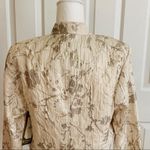 Erin London Blazer Jacket Cream Ivory Gold Floral Lightweight Jacket Medium Tan Photo 6