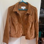 Time and Tru NWT Women Brown Corduroy Trucker Jacket Size S Cabincore Retro Chic Photo 0
