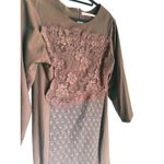 Shannon McLean Lace Tweed Dress Brown Vintage Dark Academia Career Event Photo 3