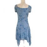 Taboo Vintage Y2K “” Blue Floral Glitter Dress Photo 4