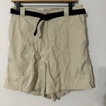 L.L. Bean Women's Size 12‎ Beige Nylon Cargo Hiking Shorts with Belt Tan Photo 0