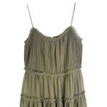 Banana Republic NWT  Tigers Eye Green Strappy Midi Dress Size 10 Spaghetti Strap Photo 7