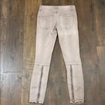Free People Sueded Sateen Zipper Back Skinny Jeans Photo 6