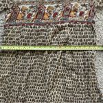 Vintage 70s Indian Cotton Gauze Maxi Dress Block Egyptian Print Hippy Boho Sz M Size M Photo 8