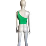 ZARA  Green One Shoulder Crop Top Photo 3