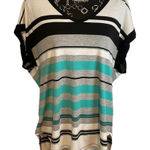 Kaileigh  Sleeveless VNeck Striped Green Gray Black‎ Size XL Photo 0