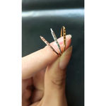 Boutique Dainty 14k‎ Gold Plated 925 Silver “LOVE” Bar Ring, Size 6 Photo 4