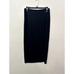 Open Edit  Women's Black Slit Hem Pull On Midi Skirt M NWOT Photo 1