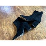 Free People Cecile Suede Block Heel Boot Size 38 8 Black LEATHER FESTIVAL BOHO Photo 2