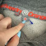 Superdry Orange Label Gray Hoodie Sweatshirt Size M Pullover Kangaroo Pocket Photo 3