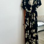 Gianni Bini Floral Maxi Dress ROMPER in Black Photo 2