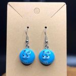 Handmade Blue M&M Jewelry Set- Necklace and Earrings Photo 2