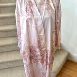 Pottery Barn & Monique Lhuillier Pink Satin Floral Kimono Robe Photo 0