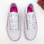Vans  Old Skool Bolt Pop Pink Glow Lace Up Sneakers Skate Shoes White Pink Photo 1