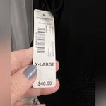 Bisou Bisou  Black Satin Dressy Sleeveless Blouse Size XL Photo 3