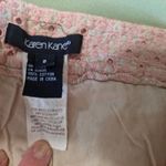 Karen Kane Tan Shorts with Embroidered Pink Flower Short Photo 2