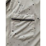 UGG  Aimee Star Print Pajama Top White Blue Short Sleeve Button Front XS Comfy Photo 5