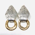 Hand tooled artisan sterling/brass earring, 19.6g Photo 6